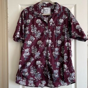 Delilah Peau De Loup short sleeve button down
